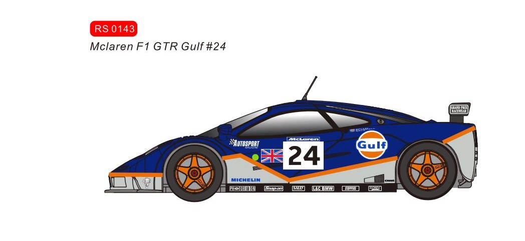 RS0143 McLaren F1 GTR Gulf # 24 (Pre Order)